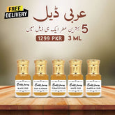 Deal Of 5 Long Lasting Attar for Unisex